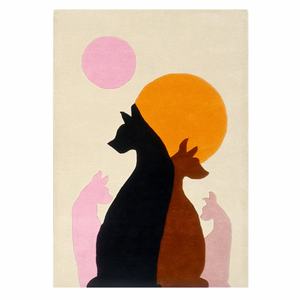 Tapis personnalisable 100% coton de luxe tournesol coupé Pile tufté à la main écologique animaux de compagnie salon tapis ensembles - Product Image 3