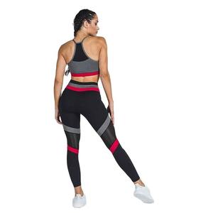 Conjunto de yoga para mujer transpirable de alta calidad OEM 1 pieza diseño personalizado patrón a cuadros con cierre de cintura elástica último estilo - Product Image 6
