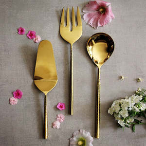 Ensemble de serveurs à salade à long manche en métal de meilleure qualité pour restaurants hôtel mariage au prix de gros - Product Image 2