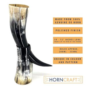 ถังไม้มีดฮอร์นไวกิ้งธรรมชาติทำด้วยมือแบบดั้งเดิมพร้อมตัวเลือกการแกะสลักที่กำหนดเองสำหรับให้เป็นของขวัญ - Product Image 3