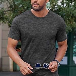 Camiseta de cuello redondo de ajuste estándar Softspun de algodón orgánico para hombre, camiseta Premium ajustada suave, camisetas con logotipo personalizado, camiseta con logotipo personalizado - Product Image 5