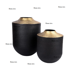 Ensemble de 2 tailles différentes vase à fleurs en laiton nouvelle conception vase à fleurs de forme ronde pour accessoires de décoration de mariage - Product Image 1