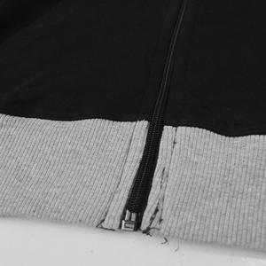 Dos colores negro gris Digital invierno poliéster/algodón mezcla Zip-Up sudaderas con capucha bolsillos nuevo estilo de moda de alta calidad para hombres - Product Image 3