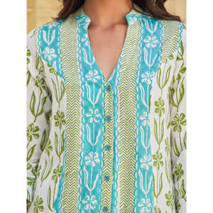 Vestido Largo Kurta Vanya con Estampado Floral - Product Image 6