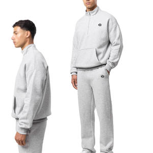 Conjuntos de Pantalones y Sudadera con Media Cremallera al por Mayor, Tela de Felpa Suave, Personalización OEM, Ropa Deportiva para Hombre, Conjuntos con Cuello Redondo, Suministro al por Mayor de Fábrica, EE. UU. - Product Image 1