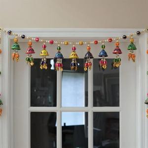 Decoración del hogar con cuentas bohemias indias, ventana, colgante de puerta de carillón de viento, puerta India Bandhanwar, Diwali étnico y entrada de puerta Toran - Product Image 4