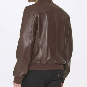 Chaqueta de cuero PU de alta calidad personalizada 2025 para hombre, cortavientos de invierno con cremallera, chaqueta de poliéster personalizada brillante de Pakistán - Product Image 4