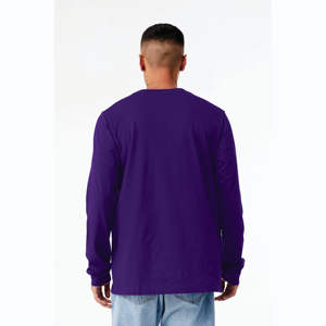 T-shirt à manches longues unisexe à col ras du cou classique Team Purple: 100% Airlume coton peigné et filé à l'anneau, 32 singles, 4.2 oz - Product Image 3