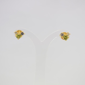 Bella 14K Gold Plated Sterling Silver Fine Dangle Earrings Classic Quartz Cubic Zirconia Customizable Retail <b>Model</b> E-12197-<b>D</b> - Product Image 1