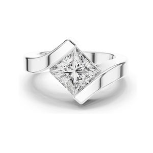 Anillo de Diamantes de Laboratorio de 2 Quilates para Mujer, Claridad VVS-VS EF, Oro de 18 Quilates, 14 Quilates, 10 Quilates y Plata 925, Oro Rosa, Amarillo, Blanco y Moissanita - Product Image 3