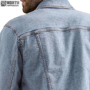 Veste en jean pour homme, veste de camionneur en jean boutonnée de coupe régulière, décontractée à manches longues, vestes en jean pour homme, manteaux - Product Image 6