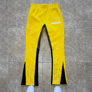 Cotton fleece fabric 280 to 320 GSM breathable material <b>elastic</b> waist custom logo printing Cotton Fleece Sweatpants Production - Product Image 1