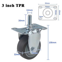 Produit de Style populaire en acier inoxydable 3/4/5 pouces 80-130kg charge nivelant l'hôpital roulette pivotante rigide