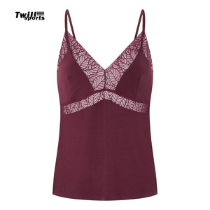 Mujeres personalizadas caliente y sexy tops sujetador estilo Red y tela brillante camisola vestido de noche para las mujeres - Product Image 5