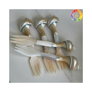 Juego de tenedor de cuchara de nácar vietnamita: Tenedor de cuchara de nácar hecho a mano para cena fina mercado internacional al por mayor - Product Image 3