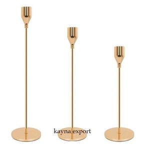 เชิงเทียนทรงกระบอกโลหะตกแต่งบ้านสีทอง งานแฮนด์เมด ขายดี ดีไซน์ใหม่ล่าสุดจาก Kayna Export - Product Image 3