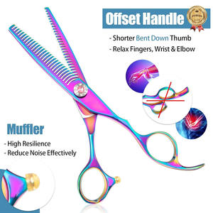 กรรไกรไทเทเนียมหลายสีกรรไกรซูเปอร์คัท6นิ้วสำหรับช่างตัดผม - Product Image 3