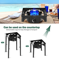 Réchaud à gaz propane à brûleur unique en fonte pour la cuisine en plein air, le camping, la brasserie à domicile, la mise en conserve, la friture de dinde