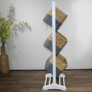 Comehome ตะกร้าหวาย3ชั้นทันสมัยพร้อมแผงไม้ส่วนหัว - Product Image 2