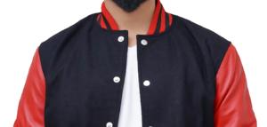 Chaqueta universitaria clásica de estilo callejero para hombre, cierre de botones cubierto, dobladillo acanalado, bordado frontal, soporte para el cuerpo de lana, Mangas de lona OEM - Product Image 2