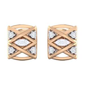 Pendientes de Oro Certificado de 14Kt/18Kt y Diamantes Reales, Peso Total de 0.07ct, 12 Piezas - Product Image 4