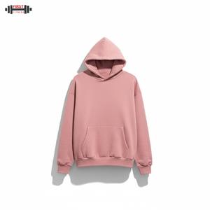 Sweat à capuche coupe régulière à épaules tombantes en polaire imprimée noire Premium pour hommes Logo personnalisé 100% coton Fabricants d'hiver - Product Image 3