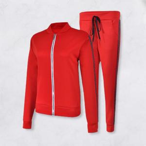 ชุดวอร์มคอเต่าของผู้หญิงชุดวอร์มเสื้อสเวตเชิ้ตพิมพ์ลายจุดกางเกงเชือกรูดทรงสลิมฟิตกีฬาสำหรับยิมสำหรับผู้หญิง - Product Image 1