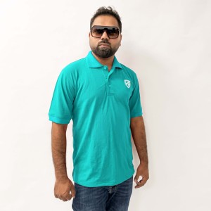 เสื้อโปโลผ้าฝ้าย100% แขนสั้นเข้ารูปลำลองสำหรับผู้ชายดีไซน์ใหม่แบบกำหนดเอง - Product Image 1