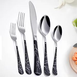 Ensemble de couverts en acier inoxydable de qualité supérieure, ensemble de fourchettes et de cuillères, finition mate naturelle écologique pour les restaurants et les hôtels - Product Image 5