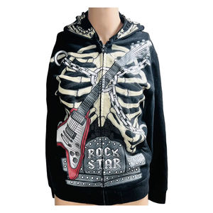 Sublimación con capucha de poliéster de alta calidad para hombre, forro polar grueso, sudadera holgada de gran tamaño, ropa de calle informal con cremallera completa hecha en EE. UU. - Product Image 3