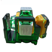 Niveau laser industriel vert 4D à 12 lignes, autonivelant et rotatif à 360 degrés pour la construction
