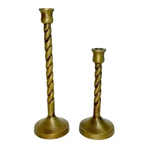 Portavelas sin llama antiguo de hierro dorado hecho a mano ecológico para hogares modernos y eventos navideños duraderos - Product Image 1