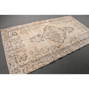 4.9x8.5 ft Vintage Turkish Rug, Large Rug, <b>Brown</b> <b>Wool</b> Rug - Product Image 3