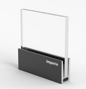 Système de balustrade IMPERIO MINI en aluminium intelligent avec finition bois élégante – Disponible en noir, argent et champagne pour un look élégant - Product Image 2