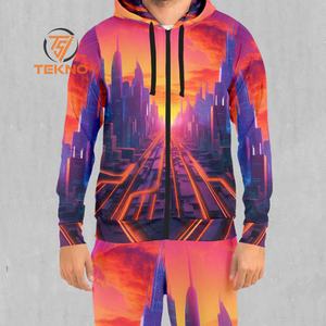 Chándal personalizado por sublimación para hombre con estampados artísticos tela suave al tacto y ajuste moderno para mayor comodidad y rendimiento - Product Image 6