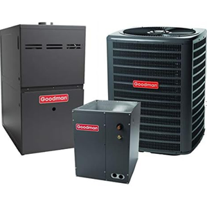 Système de climatisation Goodman 3 TON 14 SEER2 Upflow R-32 avec four à air chaud 80% AFUE 100k BTU - Product Image 1