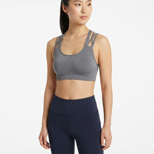 OEM Women's Seamless Strappy Sports Bra Criss Cross Back Medium Support Yoga Bra Removable Pads Fitness Workout Gym Activewear - Product Image 1