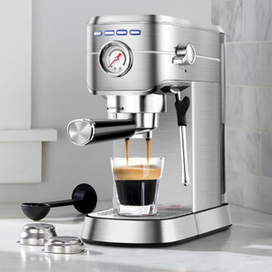 เครื่องชงกาแฟเอสเพรสโซ่ CASABREWS 20 บาร์, เครื่องทำกาแฟเอสเพรสโซ่พร้อมเครื่องทำฟองนมแบบสตีมวานด์, เครื่องสแตนเลสสำหรับใช้ในบ้าน - Product Image 6