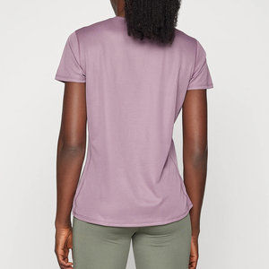 เสื้อยืดผู้หญิงคอกลมลำลองเข้ารูปลำลองคอกลมผ้าคอตตอน100% เรียบ - Product Image 3