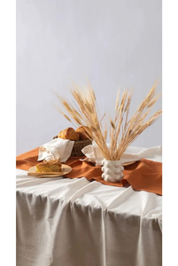 <span class=keywords><strong>Tovaglia</strong></span> Runner in <span class=keywords><strong>Lino</strong></span> <span class=keywords><strong>Grezzo</strong></span> Biologico 100x100 cm Beige, Design Semplice e Vintage per Tavoli da Pranzo, Hotel e Casa 39" X 39" - Product Image 4