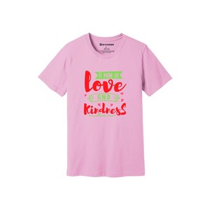 Thèmes de gentillesse imprimer 100% t-shirt en tissu de coton 160-180 à lourd GSM 12 couleurs disponibles Personnalisé votre propre conception et placement - Product Image 4