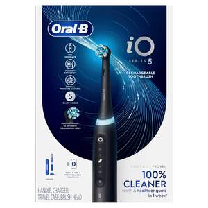Brosse à dents électrique rechargeable Oral-B iO Série 5 avec capteur de pression visible pour protéger les gencives, minuteur 2 minutes, 5 modes de nettoyage - Product Image 3