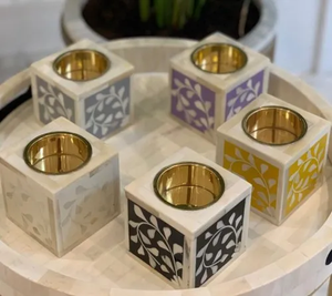 Porte-brûleur de Bakhoor en bois et graines avec incrustation de nacre pour les fêtes arabes du Ramadan Eid - Product Image 4