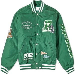 แจ็กเก็ตเบสบอลผ้าวูลทรงหลวมสำหรับผู้ชายเสื้อแจ็กเก็ตผ้าขนแกะสไตล์ลำลองมีไซส์ใหญ่ออกแบบโลโก้ได้ตามต้องการ - Product Image 1