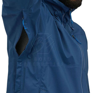 Nouvelle tendance : Veste coupe-vent imperméable pour homme, à capuche, imperméable, séchage rapide, légère, fermeture éclair personnalisable sur le devant, rembourrée - Product Image 3