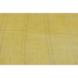 Rug, 4.5x11.5 ft Vintage Rug, <b>Yellow</b> Plants & trees Rug <b>Wool</b> - Product Image 4