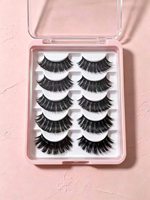 Faux cils en vison synthétique en gros, paire de cils artificiels moelleux faits à la main, étiquette privée, logo et emballage personnalisés