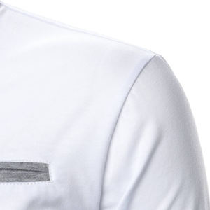 Camiseta atlética con cuello redondo para hombre, de secado rápido, transpirable, ajustada, patrón sólido, 300 gramos, punto de compresión para correr y entrenar - Product Image 5