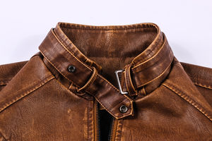 Veste en peau de mouton enduite personnalisée de haute qualité, design personnalisé, vente en gros, mode décontractée pour hommes, streetwear, imperméable, coupe-vent - Product Image 5