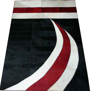 Alfombra a cuadros, proveedor indio, alfombra de hotel de lujo, alfombra bordada de piel de vaca, suelo de plástico, cuero para sala de estar y dormitorio - Product Image 2